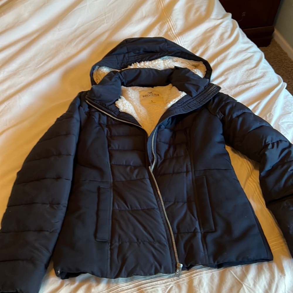 Hollister jacket navy blue